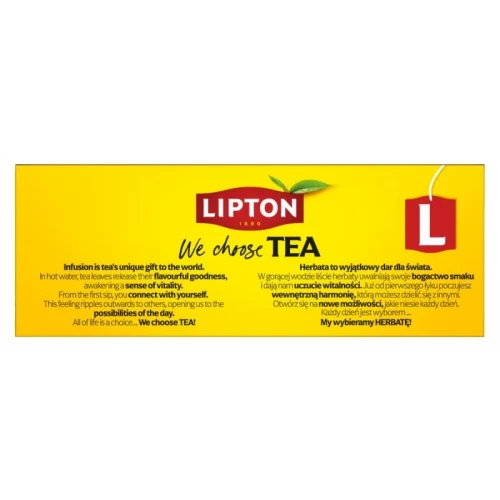 Herbata LIPTON czarna, Yellow Label, 100 torebek