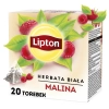 Herbata LIPTON biała, malina, 20 torebek