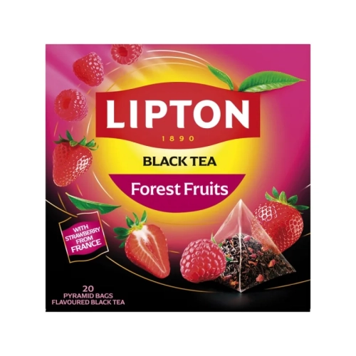 Herbata LIPTON Discovery Collection, czarna, owoce leśne, 20 piramidek