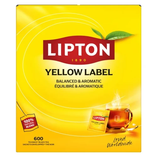 Herbata LIPTON czarna, Yellow Label, 600 kopert