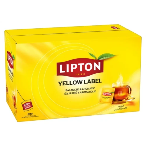 Herbata LIPTON czarna, Yellow Label, 600 kopert