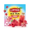 Herbata LIPTON, do parzenia na zimno, malina i hibiskus, 10 torebek