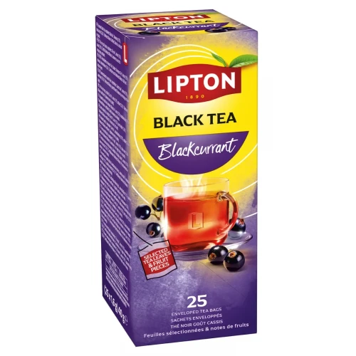Herbata LIPTON Feel Good Selection, Refresh, czarna porzeczka, 25 kopert