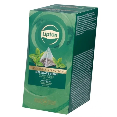 Herbata LIPTON Exclusive Selection, piramidki, delikatna mięta, 25 kopert