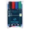 Zestaw markerów do tablic SCHNEIDER Maxx 290, 2-3mm, 4 szt., pudełko z zawieszką, mix kolorów
