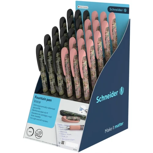 Display piór wiecznych SCHNEIDER Voice, M, 30 szt., mix kolorów