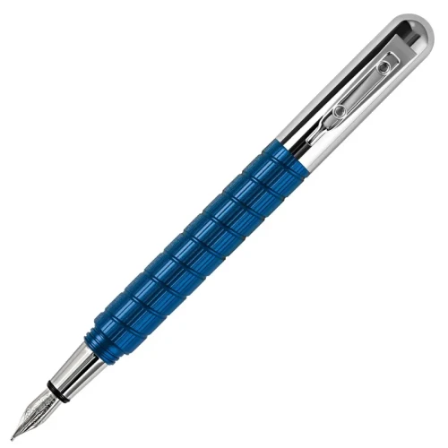 Pióro wieczne GM, kolekcja Officina END MILL BICHROME, niebieskie