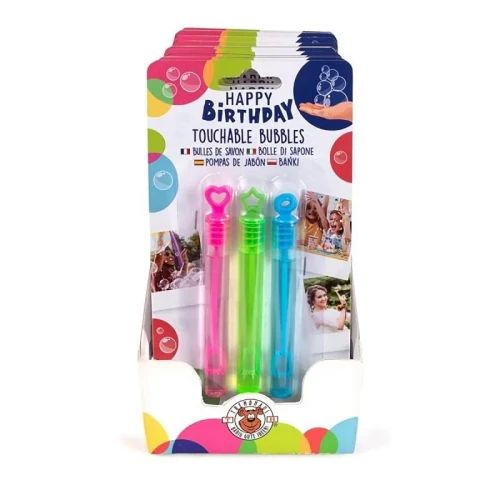 Zestaw niepękających baniek mydlanych TRENDHAUS Birthday FUN, 3 x 4ml, mix kolorów