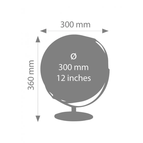 Globus TROIKA Juri Light Flex, śr. 30 cm, dotykowy, brązowo-niebieski
