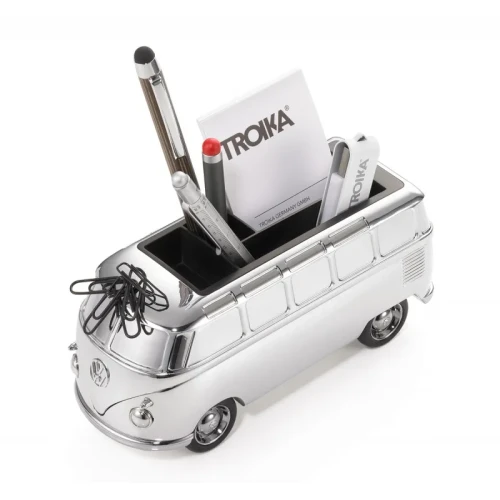 Przybornik na biurko TROIKA Forever T1, VW Camper, chromowany, szary