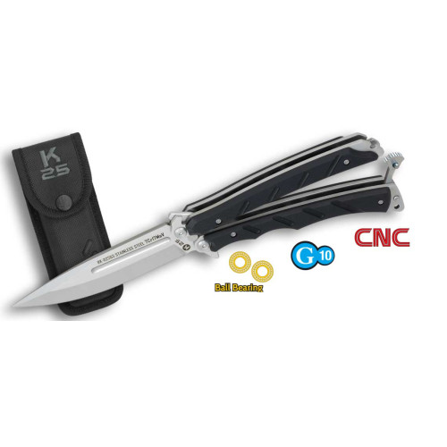 Nóż K25 02263 Balisong CNC Blade Ball Bearing