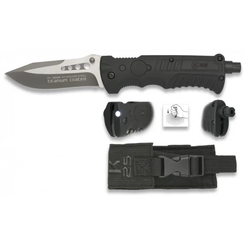 Nóż K25 19588 Tactical Black SFL Titanium Coated