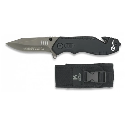 Nóż K25 19801 Tactical Black Aluminium