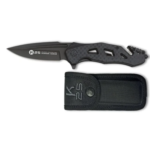 Nóż K25 25002 Tactical Black G10 CF