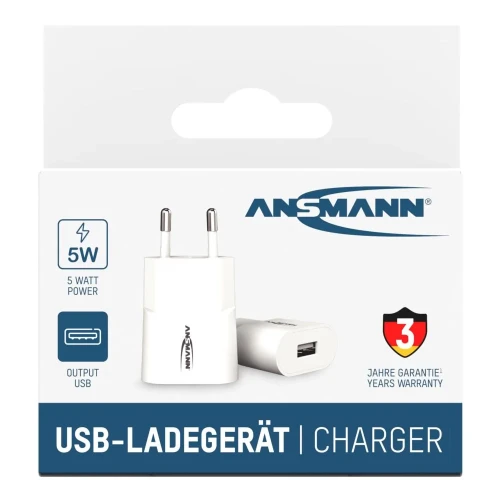 Ładowarka Ansmann HC105 biała USB 5W, 1A