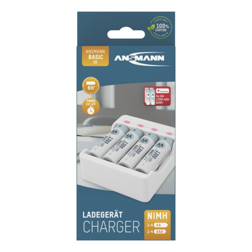 Ładowarka Ansmann USB Basic IV + 4x AA 1300mAh