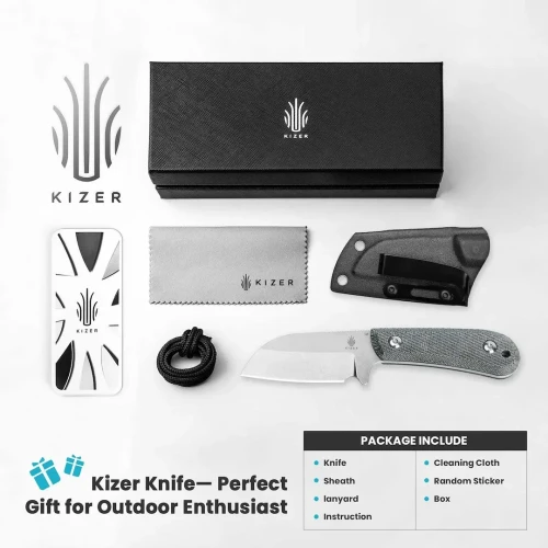 Nóż Kizer Fixed Deckhand Micarta+G10 D2