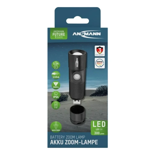 Latarka Ansmann LED Future T350FR USB,300 lm aku