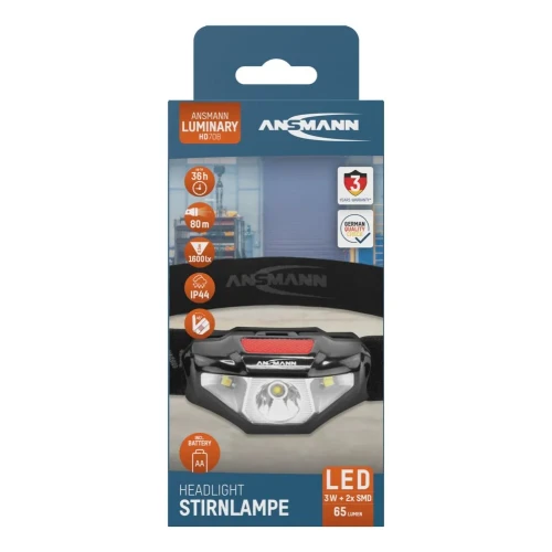 Latarka czołowa LED Ansmann HD70B, 65 lm, 1xAA