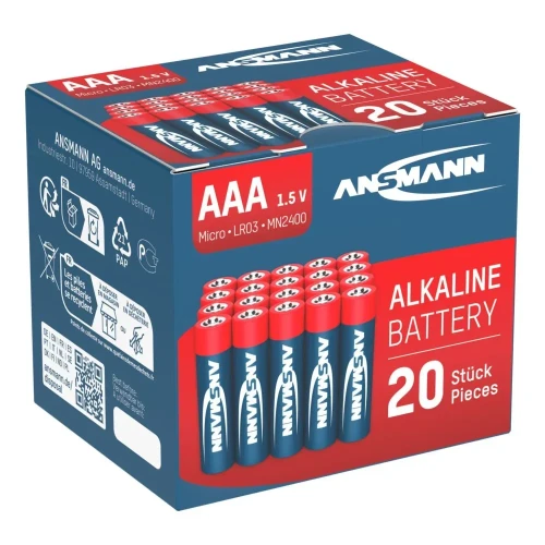 Baterie alkaliczne Ansmann AAA / LR03, 20 szt.