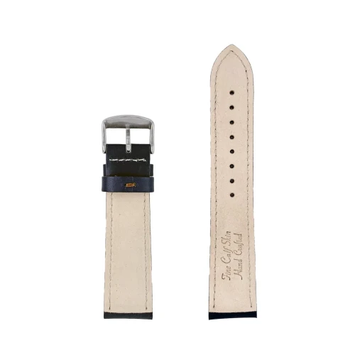Pasek skórzany Zeppelin, niebieski 22 mm
