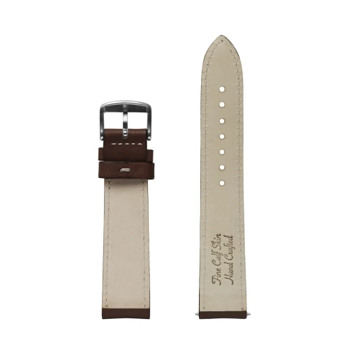 Pasek skórzany Zeppelin, ciemnobrązowy 20 mm