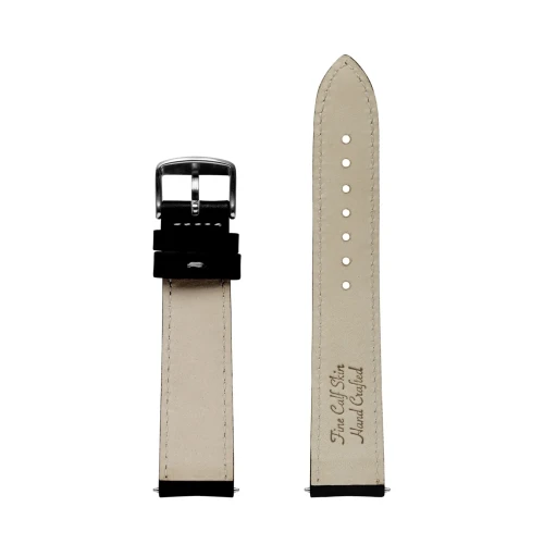 Pasek skórzany Zeppelin, czarny 20 mm
