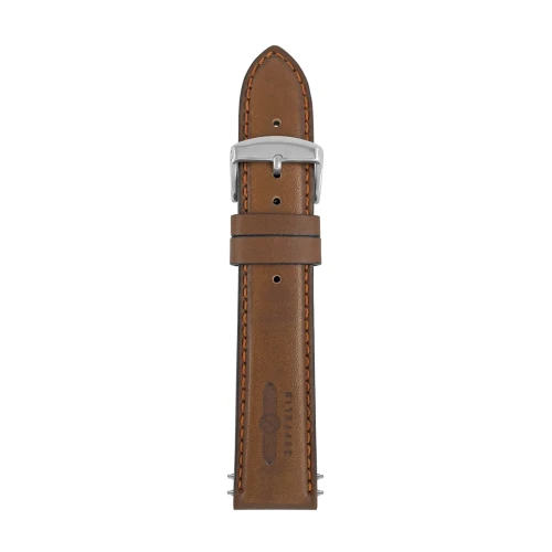 Pasek skórzany Zeppelin, brązowy 22 mm