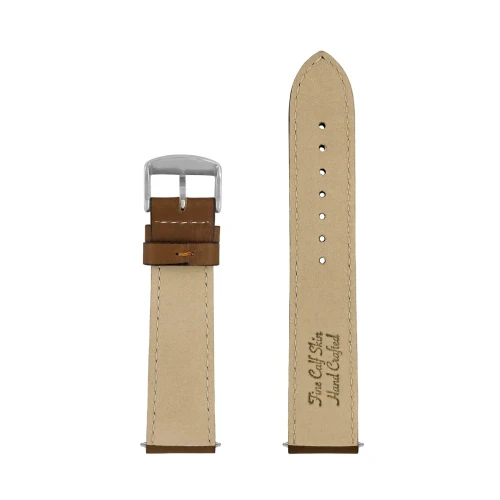 Pasek skórzany Zeppelin, brązowy 22 mm
