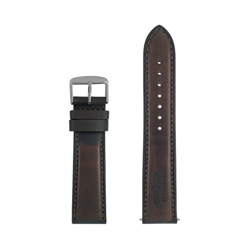 Pasek skórzany Zeppelin brązowy, 22 mm