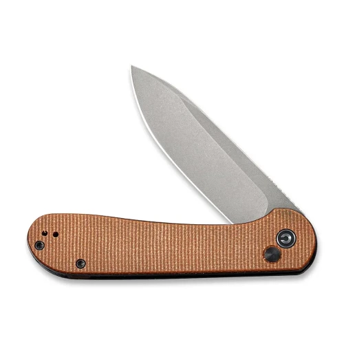 Nóż CIVIVI Button Lock Elementum Brown Micarta