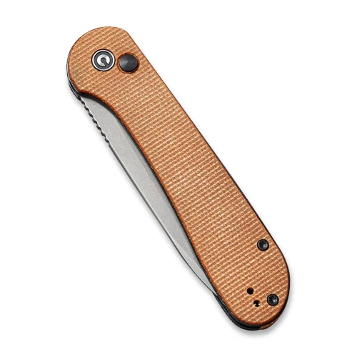 Nóż CIVIVI Button Lock Elementum Brown Micarta