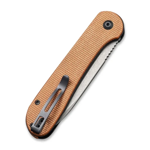 Nóż CIVIVI Button Lock Elementum Brown Micarta