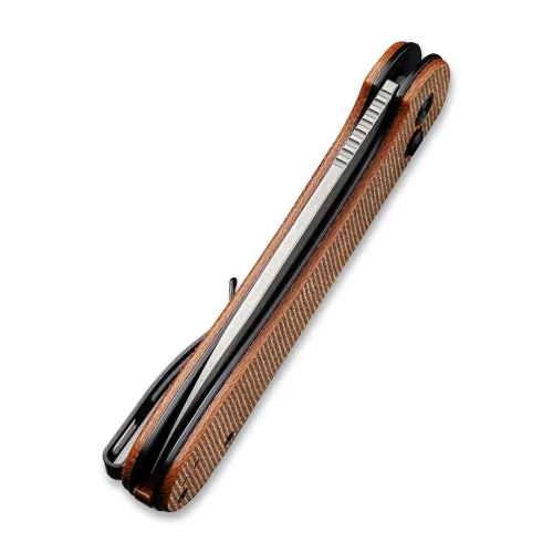 Nóż CIVIVI Button Lock Elementum Brown Micarta