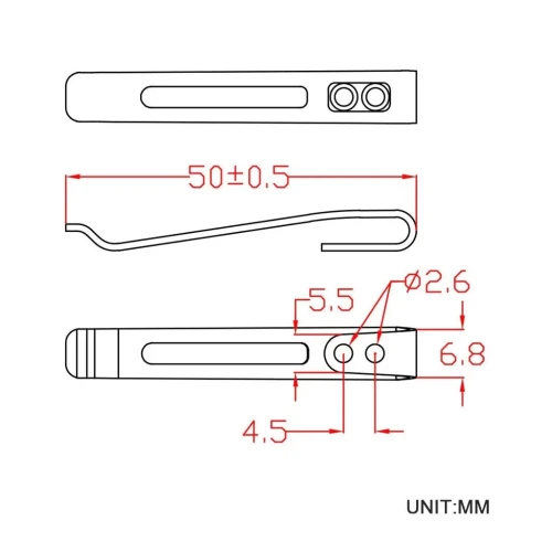 Klips CIVIVI Deep Carry Black do noża EDC CA-05A
