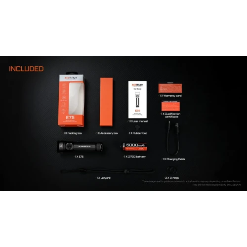 Latarka AceBeam E75 5000K Black