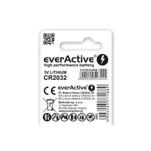 Bateria litowa mini everActive CR2032, 3V, 1 szt.