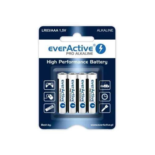Baterie alkaliczne everActive LR03/AAA, 4 szt.