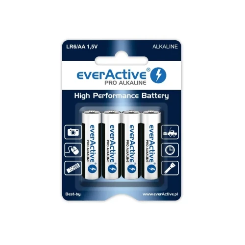 Baterie alkaliczne everActive LR6/AA, 4 szt.