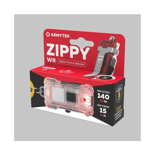 Latarka Armytek Zippy WR USB-C Red 140/30 lm