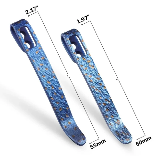 2 klipsy CIVIVI Flamed Titanium Blue/Golden 50/55