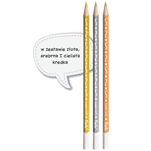 Kredki ołówkowe FIORELLO Tytus trójkątne 12 kolorów + 2 gratis-10256215