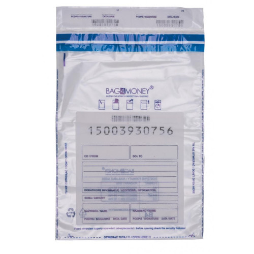 Koperta bezpieczna OFFICE PRODUCTS, B4, 260x370mm, 50szt., transparentna