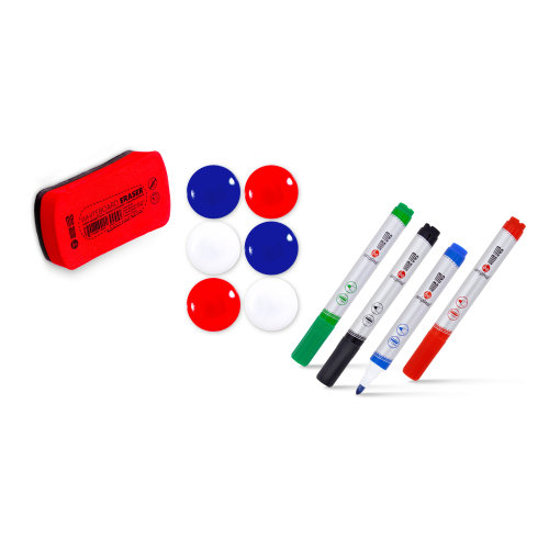 Akcesoria do tablic MEMOBE 4 markery + gąbka + magnesy-10292685