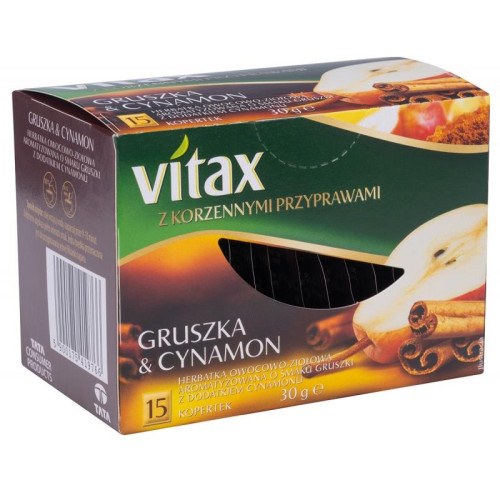 Herbata VITAX owocowo-ziołowa, gruszka i cynamon, 15 kopert-10354264