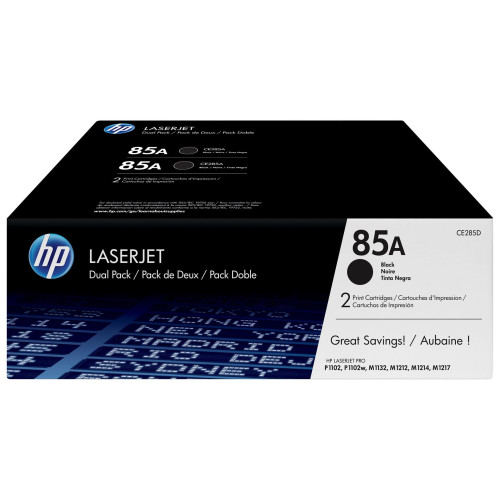 Toner HP zestaw HP 85A, HP85A=CE285AD, zawiera 2 szt. czarny CE285A
