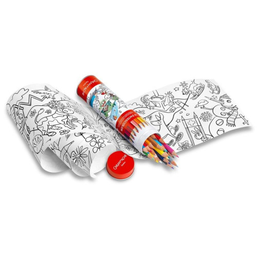 Kredki CARAN D'ACHE Swisscolor, w metalowej tubie, z kolorowanką, 18 szt., mix kolorów-11470081