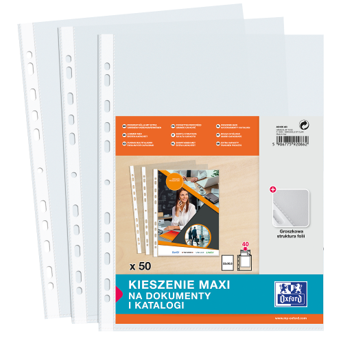 Koszulka groszkowa A4 90mic OXFORD maxi 50 szt.-11531147