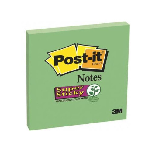 Notes samoprzylepny 75x75 POST-IT super 90k zielony