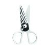 Nożyczki szkolne KEYROAD, 12,2cm, bezpieczne, zebra, blister, biało-czarny-11726493